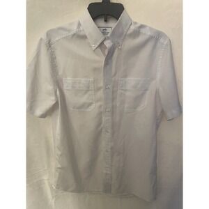Southern Tide Men's White Button Down Red Flag Emblem‎ Small